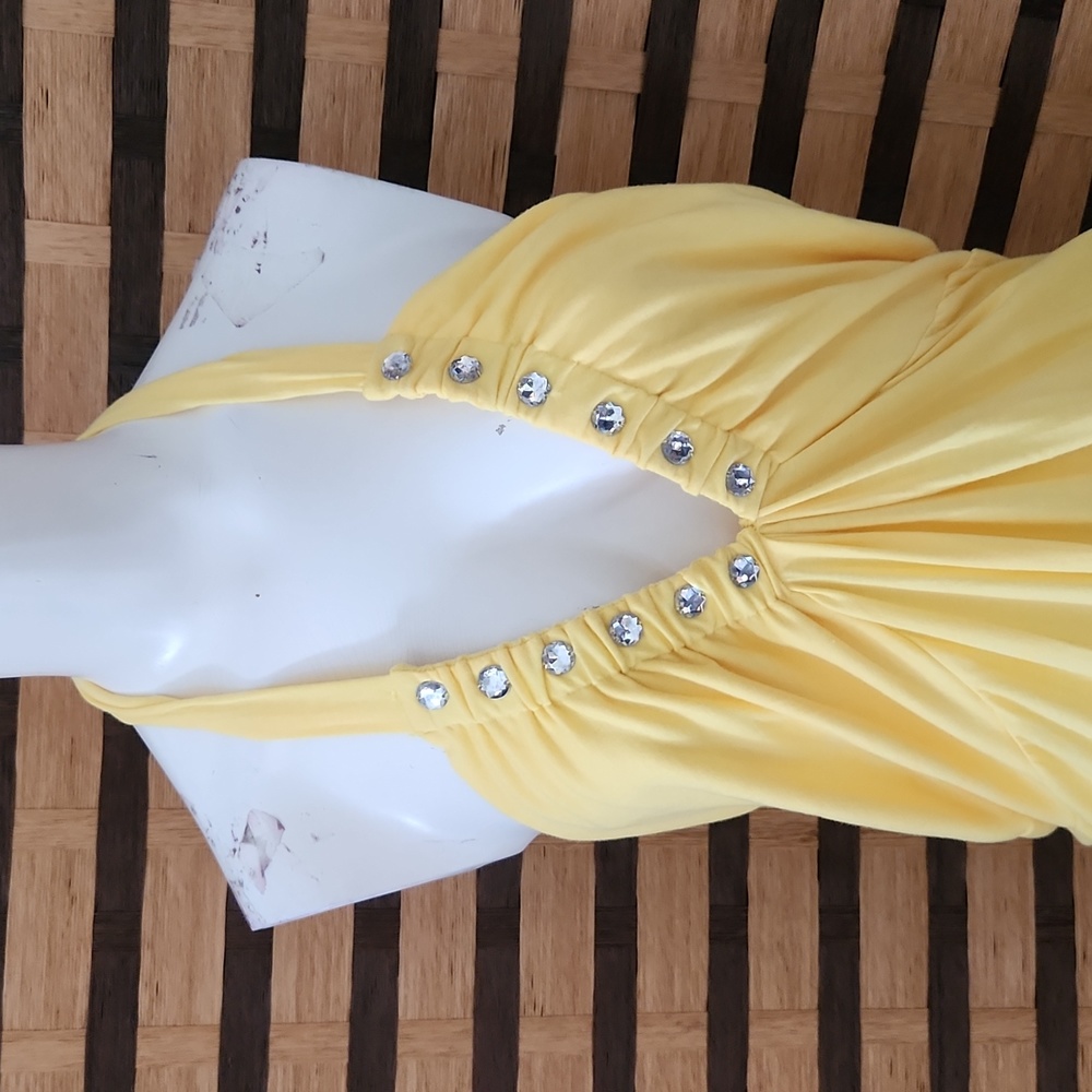 NWT!! Yellow halter tunic